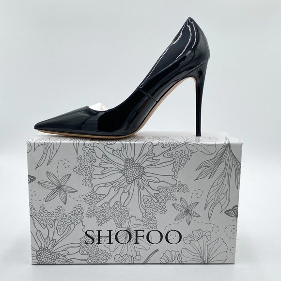 Shoes - Black Women Formal Pointed Toe Pumps High Heel Sexy Slip On Office Dress Shoes